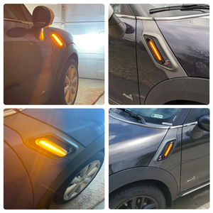 Luci Laterali LED con Lente Trasparente e Fumé per <span class=keywords><strong>Mini</strong></span> <span class=keywords><strong>Cooper</strong></span> R60 <span class=keywords><strong>Countryman</strong></span> R61 Paceman 2012-2017, Indicatori di Direzione Dinamici per Parafango - Product Image 4