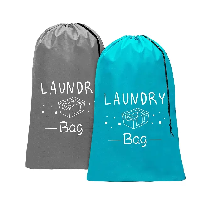 Sac à linge extra large à cordon Sac de lavage durable pour vêtements sales Grand panier à linge doublure pour les fournisseurs de petites entreprises