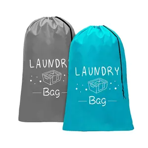 Bolsa de lavandería extra grande con cordón, bolsa de lavado de ropa sucia duradera, forro de cesto de lavandería grande para proveedores de pequeñas empresas
