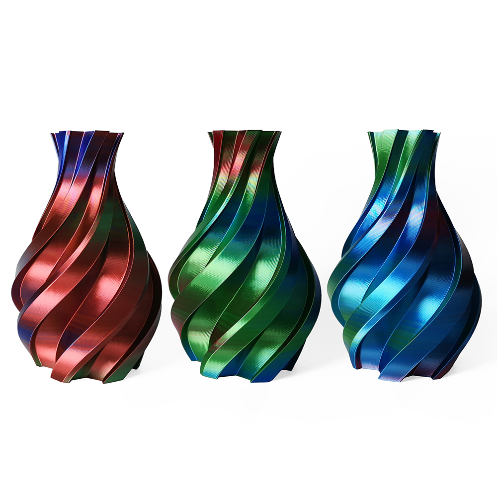 Tricolor Silk Ren+green+Blue