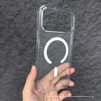 Coque rigide transparente en PC pressée à chaud magnétique pour iPhone 18 17 16 15 14 13 12 11 Pro Max