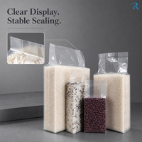 Sac sous vide personnalisé à soufflet latéral de qualité alimentaire, pochette de stockage scellée en nylon laminé pour riz et céréales, OEM et ODM disponibles