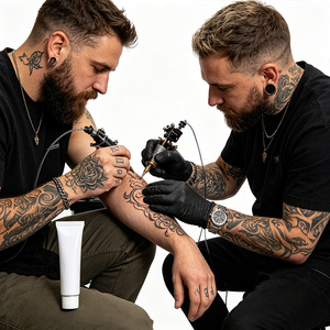 Nouveauté : Crème douce pour tatouage 30g, hypoallergénique, pour studios haut de gamme, centres premium, service de logo personnalisé - Product Image 1