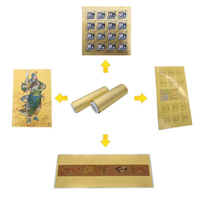 Prix d'usine Feuille d'or 24K A3 à grain moyen avec impression UV Style traditionnel pour la <span class=keywords><strong>peinture</strong></span> décorative dorée - Product Image 5