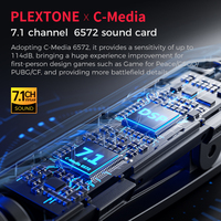 Earphone Gaming Ultra PLEXTONE M762, suara Surround 3D 7.1CH, headphone In-ear RGB, isi ulang PD40W, pengurangan kebisingan AI