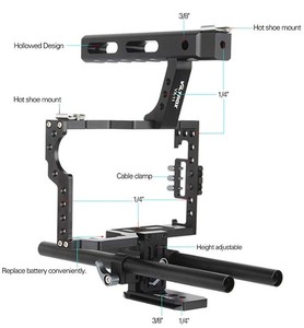 Viltrox VX-11 Hợp kim nhôm phim phim làm video máy ảnh Cage <span class=keywords><strong>Kit</strong></span> ổn định cho GH5/GH4 <span class=keywords><strong>Sony</strong></span> A7S/A7/A7R/<span class=keywords><strong>A7RII</strong></span>/A7SII - Product Image 2