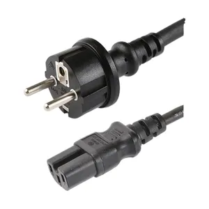 European Standard Power Electric Cable Rubber 3 Pin Plug 250V Socket Connector 2m/5m Power Cord Electrical Equipment Rated 16A