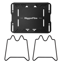 Table de camping pliable portable en acier au carbone avec revêtement en poudre noire pour pique-nique en plein air