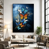 Peinture décorative murale moderne de luxe, nature morte imprimée, grande taille, pour salon, avec support en alliage d'aluminium