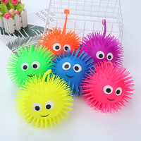 Balle lumineuse multicolore anti-Stress, en tpe, avec un smiley, le visage, illuminant