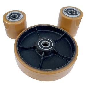 Roue pivotante <span class=keywords><strong>en</strong></span> polyuréthane robuste pour chariot élévateur 200 mm (8 pouces) – Roue de direction pour transpalette manuel, capacité 1000 kg, frein non inclus - Product Image 6