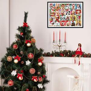 Puzzles de Noël pour adultes <span class=keywords><strong>1000</strong></span> pièces Animaux <span class=keywords><strong>Chien</strong></span> Puzzles Compte à rebours Calendrier Animal Noël Puzzles - Product Image 2