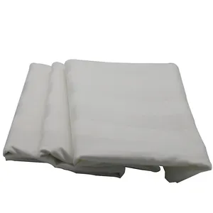 Usine En Gros 3cm Satin Rayure Style Coton Blanc Tissu pour Hôtel Literie 240cm tissu blanc