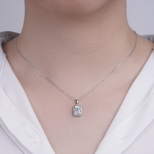 Premium 925 Silver High-End CZ Halo Bridal <b>Set</b>, Sparkling Square Shape Cubic Zirconia Wedding Jewelry <b>Set</b> for Bride & Bridesmaid - Product Image 4