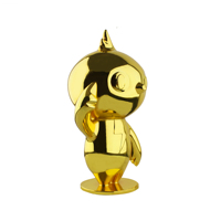 Figurine de pingouin doré personnalisé de haute qualité, souvenirs de pingouin amusants, figurines d'animaux à vendre