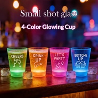 Verres à shot en plastique lumineux à LED avec logo imprimé – Design moderne et minimaliste pour fêtes, bars, boîtes de nuit et anniversaires