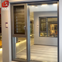 NOCO Moderne Résistant aux Ouragans Durable Longue Durée Double Verre Trempé en Alliage d'Aluminium Fenêtre à Battants pour la Maison