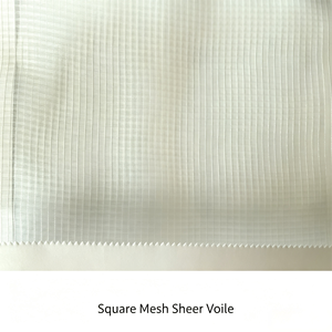 <span class=keywords><strong>Voilage</strong></span> carré <span class=keywords><strong>blanc</strong></span> en maille, <span class=keywords><strong>tissu</strong></span> 100% polyester teint 22W-10, filtrant la lumière, respirant, pour fenêtre, chambre et salon - Product Image 2