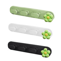 Organisateur de câbles de bureau de luxe auto-adhésif en gel de silicone pour câbles de données, de charge et d'écouteurs, enrouleur, support de fixation pour prises