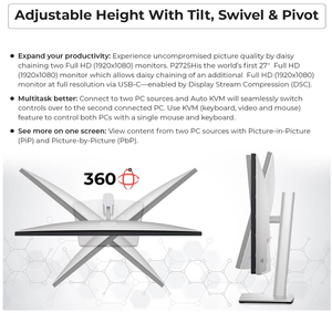 P2725H 27-Zoll Full HD (1920 x 1080) Display, 16:9 IPS, LED, 100Hz Monitor - Product Image 5