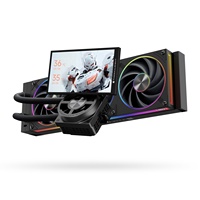 Thermal-right DYNAMIC VISION PRO 360 ARGB Layar LCD 5.5 Inci 2K 60Hz yang Dapat Diputar, Dukungan CPU, Kepala Pendingin Magnetik DIY untuk DIY