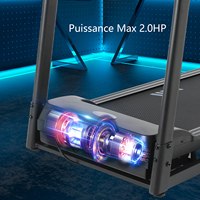 Tapis roulant avec test de fréquence cardiaque manuel pour une utilisation à domicile, exercice cardio, tapis roulant électrique