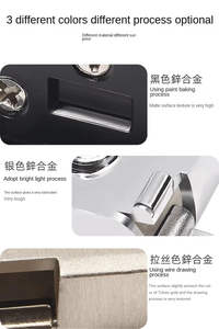 Porte battante à 90 degrés en verre trempé sans cadre, charnière en alliage de zinc, utilisation scolaire et hôtelière moderne, pas de perçage requis, GQK GC0109475 - Product Image 6