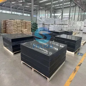 Bloque de polietileno borado de hoja UHMWPE de tamaño personalizado de alta calidad a precio de fábrica de 4x8 pies negro