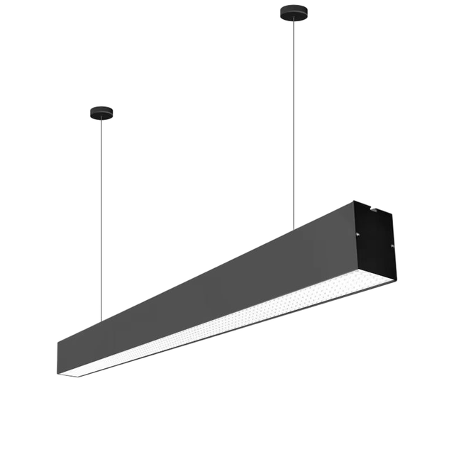 IP44 LED Linear 4FT 50W/40W/30W Aluminum/Iron Office Light Fixture Linkable Suspension Hanging 2-Year Warranty