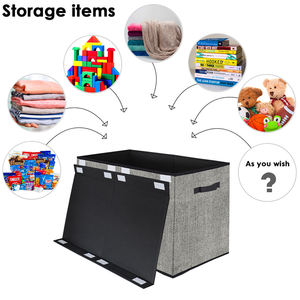 Caja de Juguetes Grande con Bonito Estampado Negro, Baúl de Almacenamiento Resistente para Niños y Niñas, Organiza Todos los Juguetes - Product Image 2