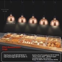 Présentoir Commercial pour Buffet d'Hôtel, en Acier Inoxydable Argenté/Marron, pour Aliments Frits, Panier à Fruits et Pains, Plateau de Présentation Ouvert pour Ustensiles
