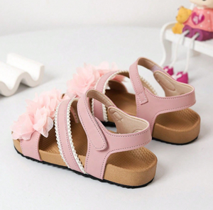 Sandales d'été souples à semelle plate pour tout-petits avec fleurs pour enfants, vente en gros - Product Image 4