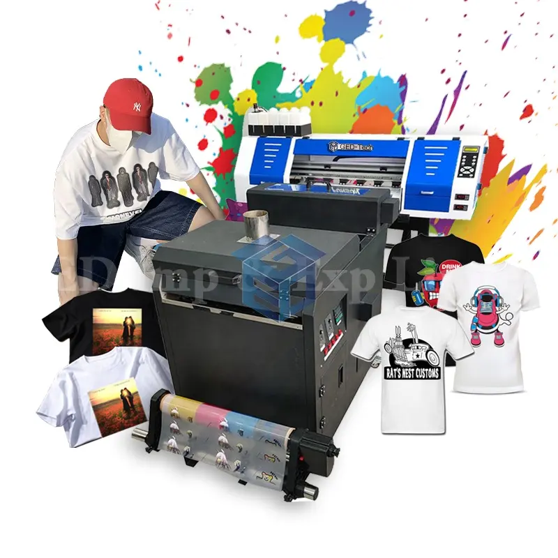 GED все в одном футболка шляпа подушка печать на текстиле машина с Вибрационный экран A3 печать DTF принтер