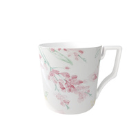 Mug Porselen Bone China Motif Bunga Pastel untuk Kopi Teh, Cocok untuk Rumah, Kafe, Hotel, Restoran, Hadiah, Eceran, Peralatan Makan & Minum Kustom