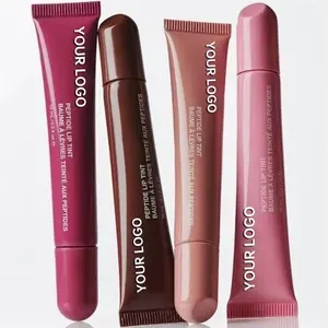 Bálsamo labial líquido vegano sin crueldad de marca privada 2025, brillo labial con <span class=keywords><strong>tinte</strong></span> brillante, ingrediente mineral transparente para maquillaje - Product Image 3