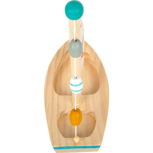 Ensemble éducatif de bateau à voile en bois 2 figurines d'animaux pour enfants favorise le jeu imaginatif - Product Image 3