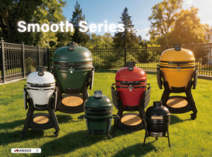 Parrilla Kamado de Cerámica, <span class=keywords><strong>Ahumador</strong></span> de Carbón, Serie S, Parrilla Moderna Portátil con Ruedas, 13-27 Pulgadas, Cocina <span class=keywords><strong>para</strong></span> Exteriores - Product Image 4