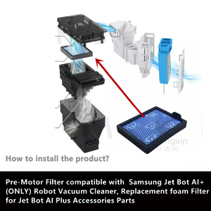 Filtre micro-aspirateur lavable personnalisé en usine pour aspirateur <span class=keywords><strong>robot</strong></span> Jet <span class=keywords><strong>Bot</strong></span> AI Plus + (UNIQUEMENT) - Pièce de rechange et accessoire - Product Image 5