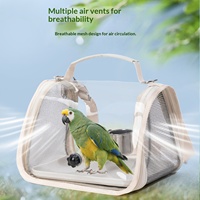 Sac de transport pour oiseaux et perroquets, cage de voyage portable avec conception anti-évasion pour petits oiseaux et lézards, capacité 4 kg