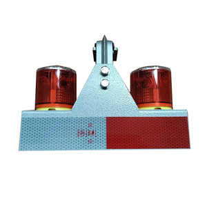 Feu de signalisation solaire Twj-01 à LED double tête, stroboscopique, pour lignes haute tension, répulsif pour oiseaux - Product Image 1