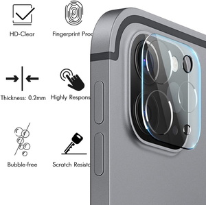 Protecteur d'objectif de caméra, pour <span class=keywords><strong>iPad</strong></span> <span class=keywords><strong>Pro</strong></span> 12.9, <span class=keywords><strong>iPad</strong></span> <span class=keywords><strong>Pro</strong></span> 11 et <span class=keywords><strong>2021</strong></span>, haute définition, résistance aux rayures, 9H, verre trempé - Product Image 4