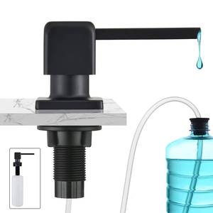 Nouveau distributeur de savon noir en acier inoxydable grande capacité avec plaque graphique technique, certifié CUPC, en promotion - Product Image 1