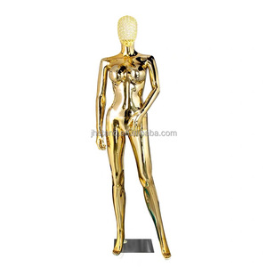 Vetrina completo corpo <span class=keywords><strong>abito</strong></span> da sera da sposa donna manichini in metallo con testa in metallo cromato oro <span class=keywords><strong>grande</strong></span> <span class=keywords><strong>seno</strong></span> oro Sexy manichini femminili - Product Image 6