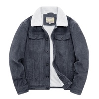 Blouson d'hiver transfrontalier en velours côtelé avec revers, en coton, décontracté, respirant, coupe courte, doublé polaire, épais, coupe ample, fermeture éclair, poches