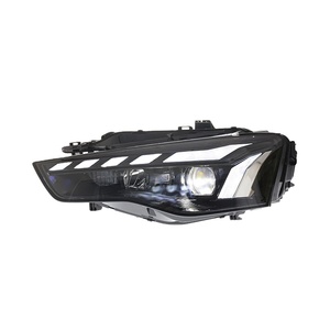 For 2008-2016 A5 12V Headlight Assembly Modified RS Style <b>LED</b> Scanning Driving <b>Lights</b> Flowing Turn Signal for 2008-2016 A5 12V H - Product Image 2