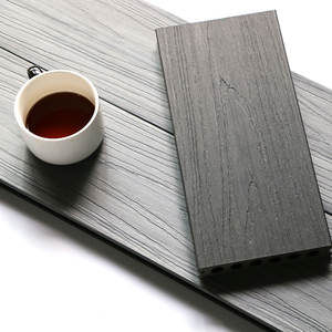 Échantillon gratuit couleur personnalisable plancher de <span class=keywords><strong>bois</strong></span> extérieur en plastique imperméable <span class=keywords><strong>incolore</strong></span> inodore double co-extrudé terrasse - Product Image 2