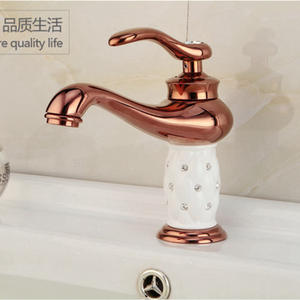 Grifo monomando para lavabo con acabado en cobre, de un solo orificio, montado en el encimera, con válvula de latón. - Product Image 4