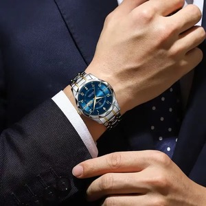 Reloj de Cuarzo de Lujo para Hombre Drioshipping, Alta Calidad, Caja de Aleación de 42 mm, 22 mm, Cronógrafo Impermeable para Negocios, Función Luminosa, 22 mm - Product Image 4