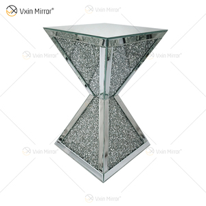 Vxin WXF-151 <strong>square</strong> Top Mirror Decor Diamond Mirror <strong>Side</strong> <strong>Table</strong> Glass Mirrored <strong>Table</strong> - Product Image 1