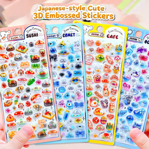 Autocollants 3D en relief mignons pour enfants, filles, DIY, pour coque de téléphone, tasse, décoration artisanale, journal - Product Image 1